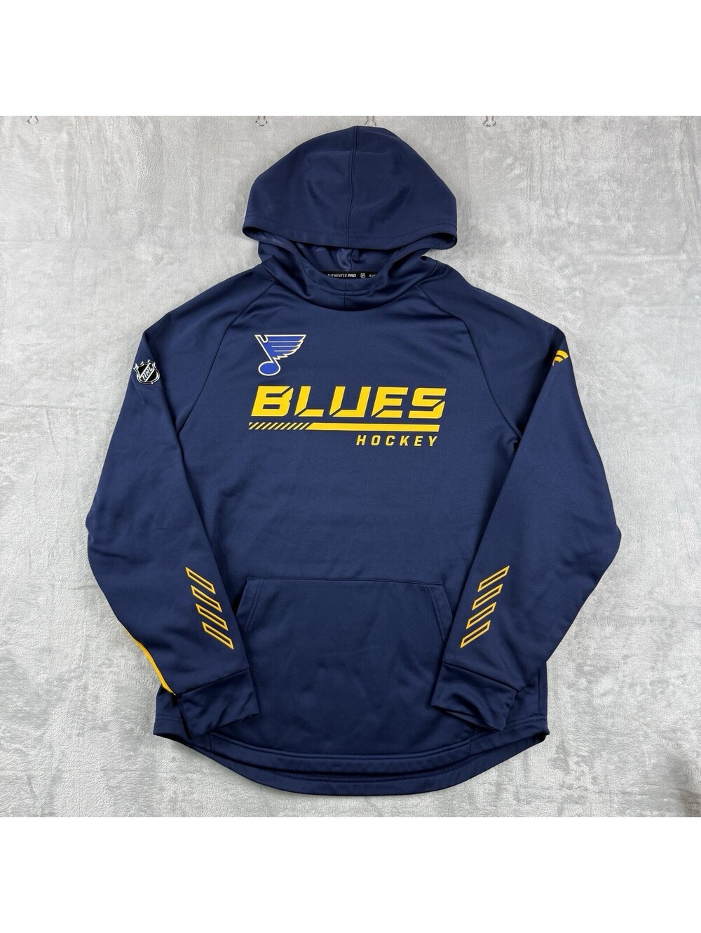 Fanatics Authentic Pro St Louis Blues NHL Men’s L Navy Performance Hockey Hoodie